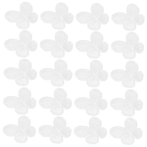 Angoily 1 Satz Weißer Schmetterling Bestickte Applikationen Für Hochzeitsdekoration Diy Handwerk Patches Für Kleidung Taschen Hüte Und Schuhe 20 Stück von Angoily