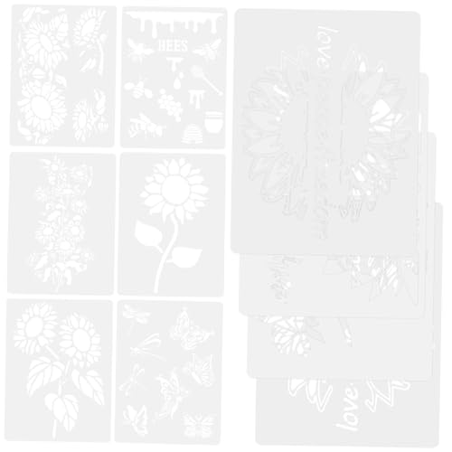 Angoily 1 Satz Wiederverwendbare Malschablonen Praktische Zeichenschablonen Für Diy Bastelprojekte Hochwertigem Leicht Zu Reinigen Für Blumenmotive Und Kreative Dekoration 10 Blatt von Angoily
