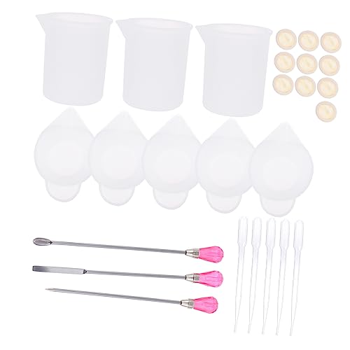Angoily 1 Satz Wiederverwendbares Diy Teiliges mit Messbechern und Rührstäbchen für Epoxidharz für Handwerk und Bastelprojekte von Angoily