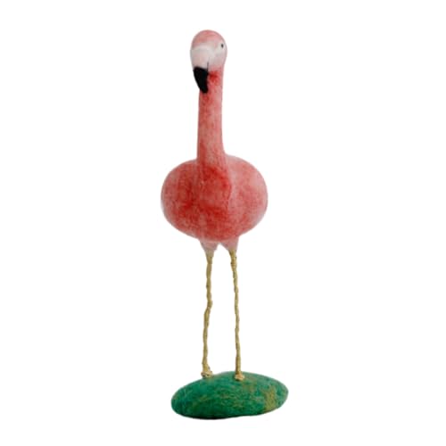 Angoily 1 Satz Wollfilz Materialien für Diy Flamingo Ornamente Einfaches Bastelset für Anfänger Tierfilzwerkzeuge und Bunten Filzmaterialien für Kreative Projekte von Angoily