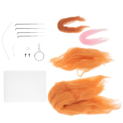 Angoily 1 Satz Wollfilzpuppenmaterialbeutel Bastelwerkzeuge aus Filz bequemes Nadelfilzen Stanznadel-Kits Erwachsene Anfänger Nadel -Filzwerkzeuge Nadel -Filzung Nadelfilz-Kits wolle von Angoily