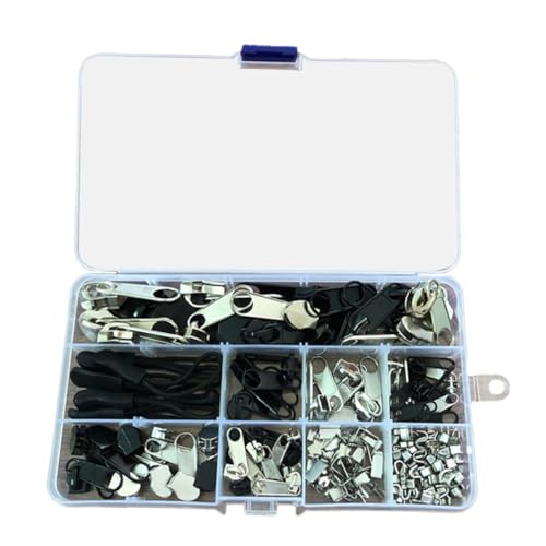 Angoily 1 Satz Zipper Reparaturset mit Abnehmbaren Zipper Ziehösen Teilig für Kleidung Taschen und Mehr Lösungen für Defekte Reißverschlüsse Installieren Verwenden von Angoily