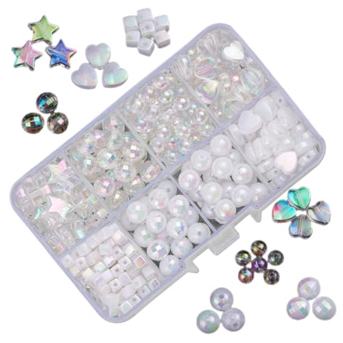 Angoily 1 Schachtel Acryl Spacer Perlen Fächer Transparent Bunte Schmuckperlen DIY Armband Halskette Basteln Zubehör Perlen für DIY Schmuckherstellung und Handwerk Angoily 1 Schachtel Acryl Spacer Perlen Fächer Transparent Bunte Schmuckperlen DIY Armband Halskette Basteln Zubehör Perlen für DIY Schmuckherstellung und Handwerk von Angoily