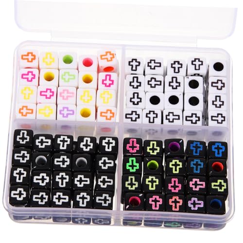 Angoily 1 Schachtel Acryl Würfelperlen mit Kreuzmuster DIY Schmuck Spacer Perlen Glatte Oberfläche Leicht Auffädelbar für Armbänder Halsketten und Ohrringe Bastelperlen für Angoily 1 Schachtel Acryl Würfelperlen mit Kreuzmuster DIY Schmuck Spacer Perlen Glatte Oberfläche Leicht Auffädelbar für Armbänder Halsketten und Ohrringe Bastelperlen für von Angoily