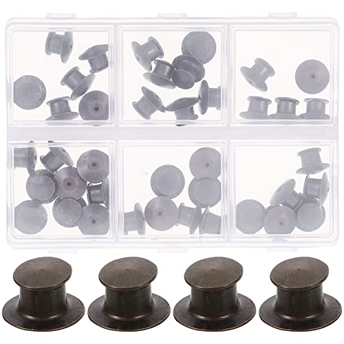 Angoily 1 Schachtel Alloy Brosche Verschluss Robuste Mehrzweck Pin Back für Anstecknadeln Kleidung Hüte und Diy Bastelarbeiten Sicherer Halt und Einzigartiges Design von Angoily