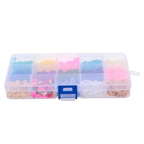 Angoily 1 Schachtel Bunte Flache Runde Polymer Clay Perlen Fächer Box DIY Schmuck Basteln Armband Halskette Zubehör Leicht Langlebig Festlich Kreativ Angoily 1 Schachtel Bunte Flache Runde Polymer Clay Perlen Fächer Box DIY Schmuck Basteln Armband Halskette Zubehör Leicht Langlebig Festlich Kreativ von Angoily