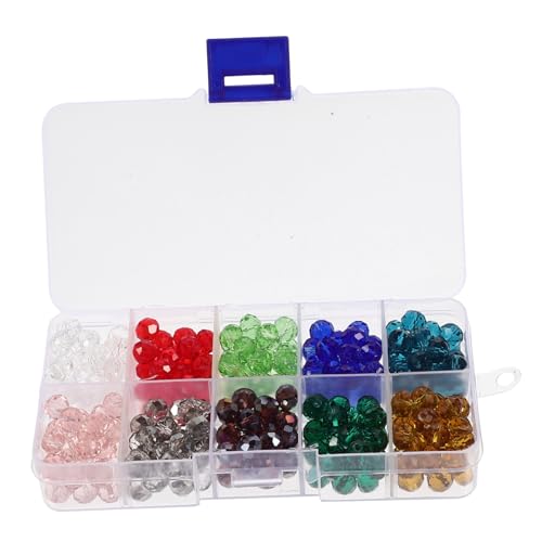 Angoily 1 Schachtel Facettierte Bunte Glasperlen im Sortimentskasten Transparente Rondelle Spacer Perlen für DIY Schmuckherstellung Bastelperlen für Armbänder Halsketten Handarbeiten Angoily 1 Schachtel Facettierte Bunte Glasperlen im Sortimentskasten Transparente Rondelle Spacer Perlen für DIY Schmuckherstellung Bastelperlen für Armbänder Halsketten Handarbeiten von Angoily