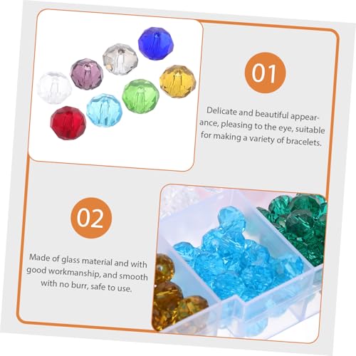 Angoily 1 Schachtel Fächer Box Kristall Glasperlen Flach Bunte Spacer Beads für Armbänder DIY Schmuckherstellung Bastelperlen für Erwachsene Handgemachte Ketten von Angoily