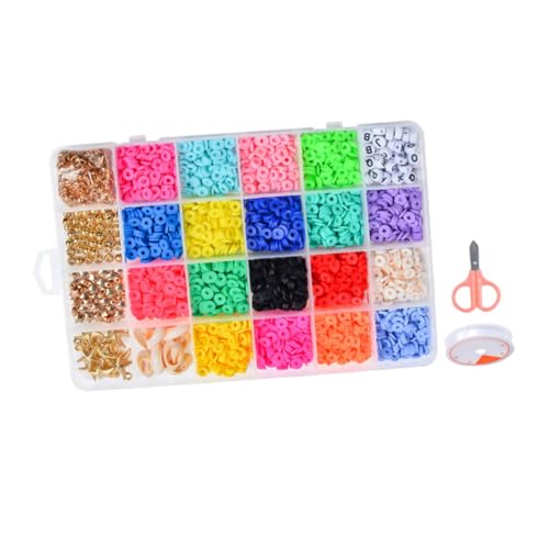 Angoily 1 Schachtel Fächer Polymer Clay Perlen Langlebige DIY Schmuckperlen für Armband Halskette Anhänger Farbecht Robust für Individuelle Charms und Bastelprojekte Angoily 1 Schachtel Fächer Polymer Clay Perlen Langlebige DIY Schmuckperlen für Armband Halskette Anhänger Farbecht Robust für Individuelle Charms und Bastelprojekte von Angoily