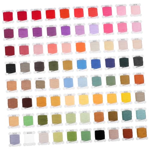 Angoily 1 Schachtel Farben Stickgarn Garn für Hand Maschinennähen Vielseitiger Nähfaden für Baumwolle Leinen Polyester Langlebig für DIY Stickarbeiten und Geschenk von Angoily