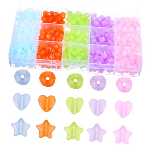 Angoily 1 Schachtel Herz Stern perlen zum Auffädeln für Schmuckherstellung Bunte Bastelperlen mit Glänzender Oberfläche Vielseitig Einsetzbar für DIY Armbänder Halsketten und Kreative Angoily 1 Schachtel Herz Stern perlen zum Auffädeln für Schmuckherstellung Bunte Bastelperlen mit Glänzender Oberfläche Vielseitig Einsetzbar für DIY Armbänder Halsketten und Kreative von Angoily
