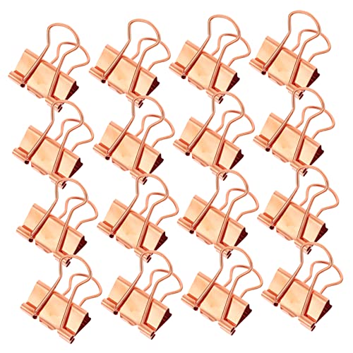 Angoily 1 Schachtel Kleine Metall Binderclips Roségold Multifunktionale Büroklammern für Dokumente Rechnungen und Scrapbooking für Schule und Büro von Angoily