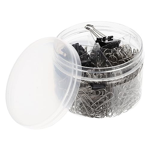 Angoily 1 Schachtel Klemmbinder Clips Set Teiliges Büroklammern Set aus Robustem Metall Praktische Organizer Clips für Dokumente Schule und Büro Einfach zu Handhaben Lagern von Angoily