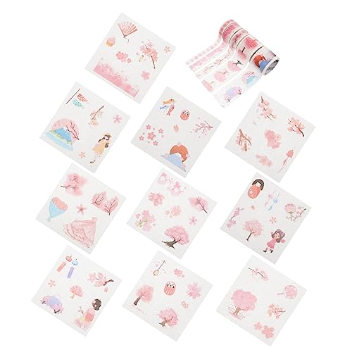 Angoily 1 Schachtel Masking Washi Tape Set Teiliges Dekoratives Klebeband Set für Scrapbooking und Notizbücher Leicht Ablösbar Vielseitig Einsetzbar für Kalender und Karten von Angoily