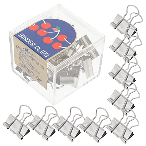 Angoily 1 Schachtel Multifunktionale Büroklammern Taumel Silber Box mit Langen Haltegriffen für Dokumente Papier Snackbeutel und Starke Haltekraft für Sicheres Organisieren von Angoily