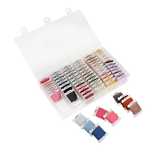 Angoily 1 Schachtel Stickgarn Farben Stickfäden für Diy Handwerksprojekte für Kreuzstich Makramee und Näharbeiten Langlebig und Perfektes Zubehör für Anfänger und Profis von Angoily