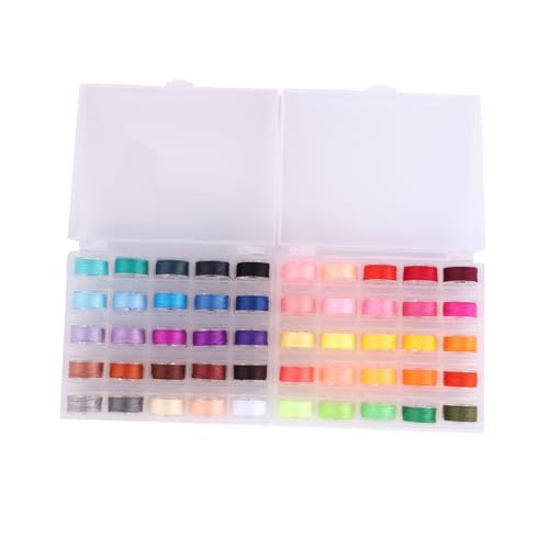 Angoily 1 Set 50 Nähgarn Spulenbox Nähmaschinen Garn Kit Garn Zum Nähen Von Spulen Maschinenspulen Nähmaschinenspule Angoily 1 Set 50 Nähgarn Spulenbox Nähmaschinen Garn Kit Garn Zum Nähen Von Spulen Maschinenspulen Nähmaschinenspule von Angoily