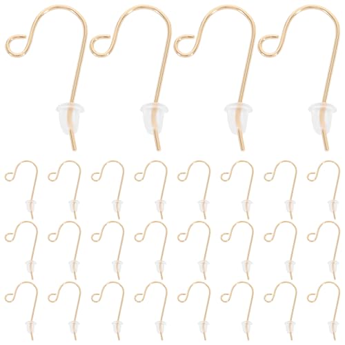 Angoily 1 Set DIY-Ohrringhaken-Set: Drahthaken im V-Form-Design mit Ohrstoppern – bequemes Material zur Schmuckherstellung für Frauen Angoily 1 Set DIY-Ohrringhaken-Set: Drahthaken im V-Form-Design mit Ohrstoppern – bequemes Material zur Schmuckherstellung für Frauen von Angoily
