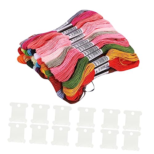 Angoily 1 Set Kreuzstichfaden Set Stickerei Nähen Baumwolle Supplies Kit Fäden Hand Handwerk Werkzeug Handwerk Floss von Angoily