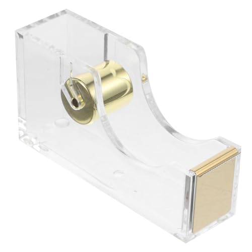 Angoily 1 Stück Acryl Klebeband Cutter für Büro Tragbarer Tape Dispenser mit Klingenform für Bürobedarf und Kreative Projekte Kompakte für Einfache Aufbewahrung Robustes und Design aus von Angoily