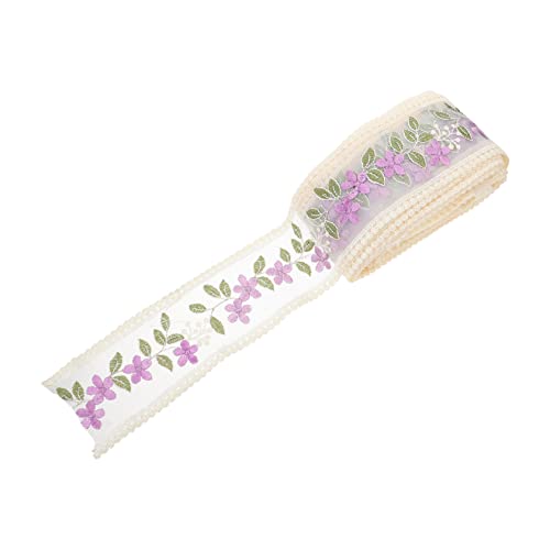 Angoily 1 Stück Besticktes Spitzenband für Kleidung Blumenmuster Leicht und Kompakt für Dekoration von Kleidung Taschen und Bastelprojekten Yards Stilvolles Diy Zubehör von Angoily