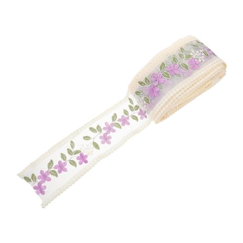 Angoily 1 Stück Blumenmuster Spitzenband für Diy Kleidung und Hochzeitsdekoration Yards Hochwertiges Stickerei Besatz für Bastelprojekte und Handarbeiten für Persönliche und Designs von Angoily