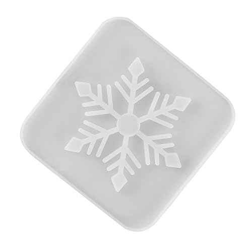 Angoily 1 Stück Diy Schneeflocken Untersetzer Silikonform Hochwertiges Epoxidharz Gießform für Kreative Handwerksprojekte für Personalisierte Coaster Gestaltung mit Trockenblumen und von Angoily