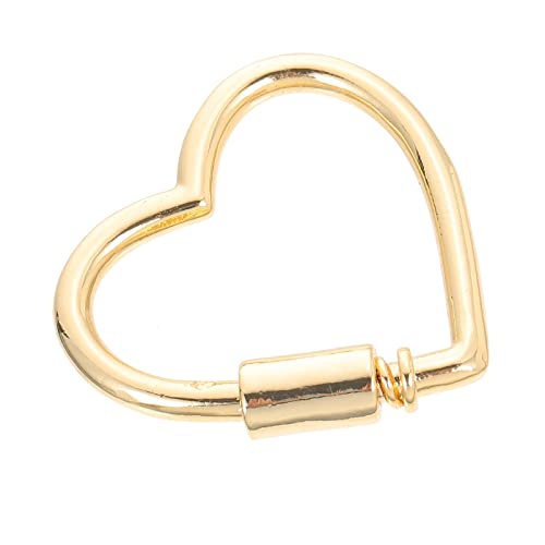 Angoily 1 Stück Herzförmiger Abbaus Anhänger Oh Schlüssel Schraubkarabiner-Schloss-Charme Schmuck Schraubkarabinerverschluss herzförmiges Schloss Kupfer Golden Angoily 1 Stück Herzförmiger Abbaus Anhänger Oh Schlüssel Schraubkarabiner-Schloss-Charme Schmuck Schraubkarabinerverschluss herzförmiges Schloss Kupfer Golden von Angoily