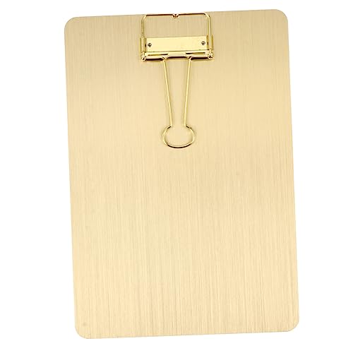 Angoily 1 Stück Klemmbrett aus Notizenhalter für Papier für Schule Büro und Zuhause Rostfreies Design Roségold von Angoily