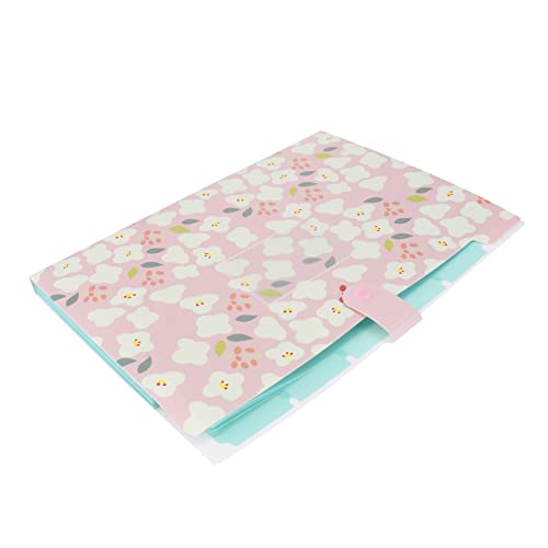 Angoily 1 Stück Multi Layer Dokumentenmappe aus Kunststoff Floral für Büro Schule und Reisen Leicht mit Großer Kapazität zur Dokumentenorganisation von Angoily