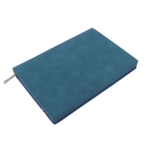 Angoily 1 Stück PU Leder Hardcover Notizbuch für Rezepte und Notizen Dickes Seitiges Tagebuch mit Elegantem Bindeband für Zuhause Büro und Schule Blau von Angoily