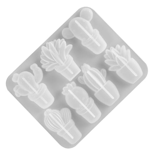 Angoily 1 Stück Silikon Kaktus Gießform Flexibles und Transparentes Silikon für DIY Dekorationen für Minihäuser und Blumenpotte Einzigartige und Niedliche Kaktusornamente Selbst Gestalten von Angoily