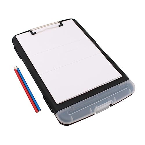 Angoily 1 Stück Wasserdichtes Klemmbrett aus Kunststoff mit Hardboard und Abdeckung Praktischer Papierhalter für Schule und Büro Leicht und Langlebig Schwarz Angoily 1 Stück Wasserdichtes Klemmbrett aus Kunststoff mit Hardboard und Abdeckung Praktischer Papierhalter für Schule und Büro Leicht und Langlebig Schwarz von Angoily