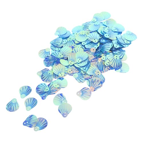 Angoily 1 gemischte Bastelpailletten handgemachte schmuckherstellung Textilverzierungen Nähdekorationen Schmuckzubehör farbige Pailletten lose Pailletten Flitter PVC Sky-blue von Angoily