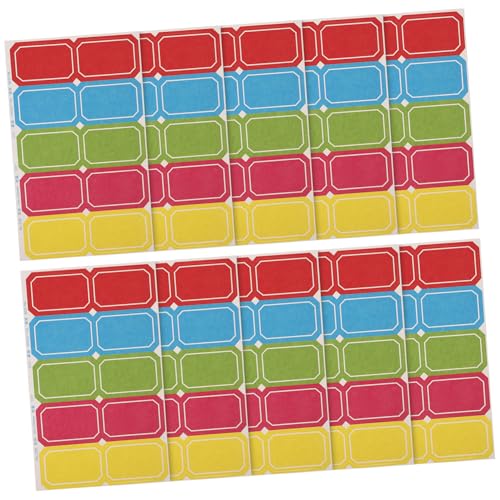 Angoily 10 Blatt Bunte Selbstklebende Namensetiketten Blanko Aufkleber für Schule Büro Haus Vielseitige Preisetiketten Praktische Haftnotizen für Klassifizierung und Organisation Angoily 10 Blatt Bunte Selbstklebende Namensetiketten Blanko Aufkleber für Schule Büro Haus Vielseitige Preisetiketten Praktische Haftnotizen für Klassifizierung und Organisation von Angoily