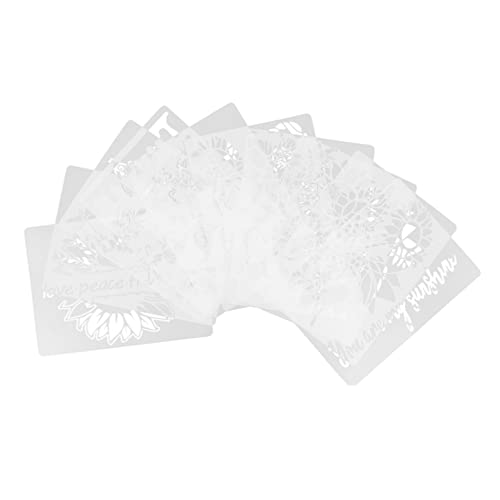 Angoily 10 Blatt Diy Sonnenblume Schablonen Set Wiederverwendbare Wandschablonen für Malerei Bastelprojekte Dekoration und Handwerksbedarf von Angoily