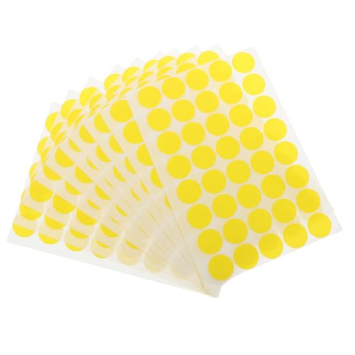 Angoily 10 Blatt Farbige Runde Klebepunkte Selbstklebende Aufkleber für Farbcodierung und Organisation Ablösbare Etiketten zum Beschriften und Markieren im Büro und Haushalt von Angoily