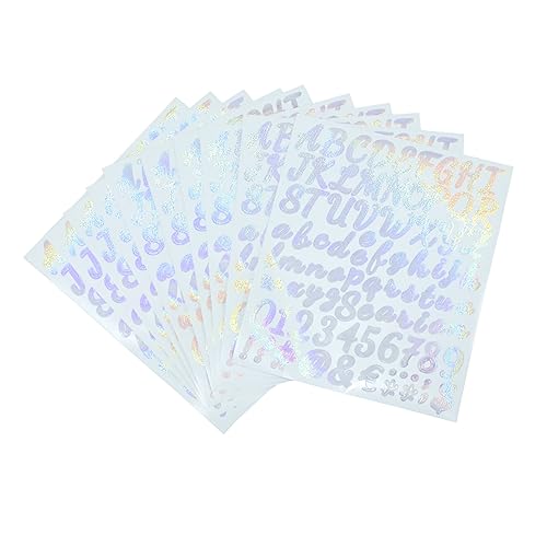 Angoily 10 Blatt Glitzer Buchstaben und Zahlen Aufkleber Handgeschriebene Schriftzüge Selbstklebende Diy Sticker für Grußkarten Umschläge und Bastelprojekte Glänzende Dekorationen Angoily 10 Blatt Glitzer Buchstaben und Zahlen Aufkleber Handgeschriebene Schriftzüge Selbstklebende Diy Sticker für Grußkarten Umschläge und Bastelprojekte Glänzende Dekorationen von Angoily