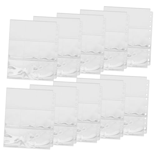 Angoily 10 Blatt Hüllen für Ringbuch für Sichere Aufbewahrung und Präsentation von Fotos Postkarten und Karten von Angoily