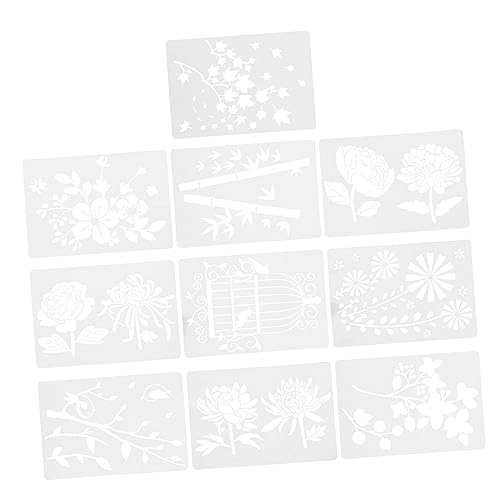 Angoily 10 Blatt Kreative Malvorlagen Wiederverwendbare Kunststoff Schablonen für Diy Projekte Wandkunst Scrapbooking und Handwerk Leicht Langlebig und Platzsparend Angoily 10 Blatt Kreative Malvorlagen Wiederverwendbare Kunststoff Schablonen für Diy Projekte Wandkunst Scrapbooking und Handwerk Leicht Langlebig und Platzsparend von Angoily