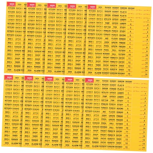 Angoily 10 Blatt Kreisbrecher Etiketten Selbstklebende Elektrische Box Aufkleber zur Einfachen Identifikation und Des für Elektrische Tafeln und Boxen Angoily 10 Blatt Kreisbrecher Etiketten Selbstklebende Elektrische Box Aufkleber zur Einfachen Identifikation und Des für Elektrische Tafeln und Boxen von Angoily