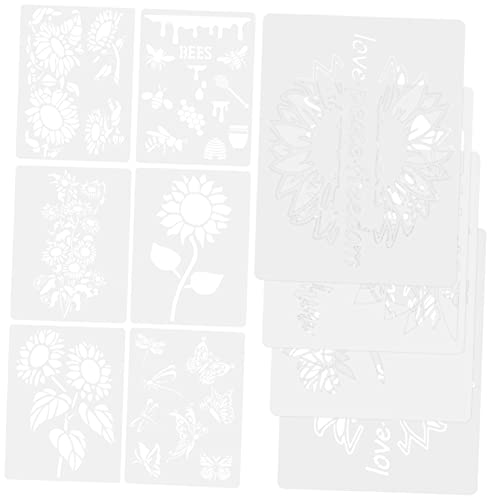 Angoily 10 Blatt Malvorlagen Schablonen für Blumenmalerei Handgemachte Wiederverwendbare Schablonen für Diy Projekte Geeignet für Wand und Holzdekoration von Angoily