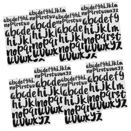 Angoily 10 Blatt Selbstklebende Buchstaben Aufkleber aus Vinyl Wetterfest Einfach zu Kleben für Briefkästen Türschilder Hausnummern Teiliges DIY Geeignet für Glatte Oberflächen Wie von Angoily