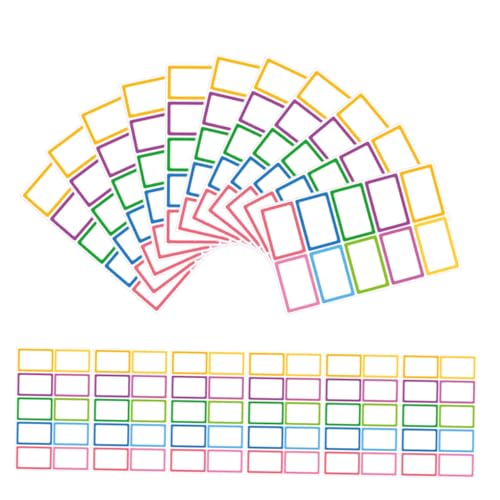 Angoily 10 Blatt Selbstklebende Namensaufkleber mit Farbigen Beschriftbare Etiketten für Büro Schule und Zuhause für Meetings und Organisation Angoily 10 Blatt Selbstklebende Namensaufkleber mit Farbigen Beschriftbare Etiketten für Büro Schule und Zuhause für Meetings und Organisation von Angoily