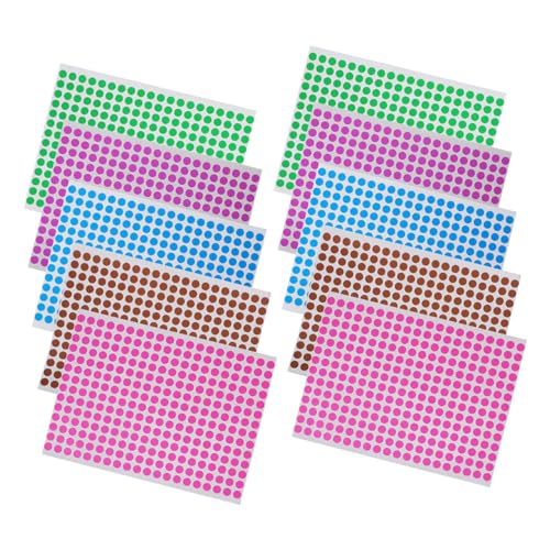 Angoily 10 Blatt Selbstklebende Runde Etiketten Bunte Markierungspunkte für Büro Kalender Dokumente Organisieren und Kennzeichnen von Dateien Farben Grün Blau Rosa Braun Angoily 10 Blatt Selbstklebende Runde Etiketten Bunte Markierungspunkte für Büro Kalender Dokumente Organisieren und Kennzeichnen von Dateien Farben Grün Blau Rosa Braun von Angoily