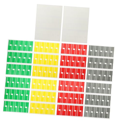 Angoily 10 Blatt Selbstklebende Wasserfeste Kabelbeschriftungen in Farben Weiß Gelb Grün Rot Je Reißfeste Kabelorganizer etiketten für Computer Geräteanschlüsse Angoily 10 Blatt Selbstklebende Wasserfeste Kabelbeschriftungen in Farben Weiß Gelb Grün Rot Je Reißfeste Kabelorganizer etiketten für Computer Geräteanschlüsse von Angoily