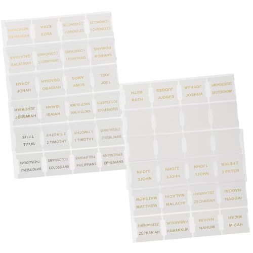 Angoily 10 Blatt Tabs Zum Bibelstudium Mini-bibel-tabs Laminierte Bibelregisterkarten Eng Bibel Etiketten Bibel-tags Bibelstudienzubehör Bibel-trennblätter Bibelindexaufkleber Leder Weiß Angoily 10 Blatt Tabs Zum Bibelstudium Mini-bibel-tabs Laminierte Bibelregisterkarten Eng Bibel Etiketten Bibel-tags Bibelstudienzubehör Bibel-trennblätter Bibelindexaufkleber Leder Weiß von Angoily