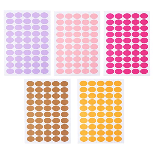 Angoily 10 Blatt farbige Aufkleber Klebstoff Aufkleber-Etiketten Büro rosa Aufkleber geformt Etikettenaufkleber für Punktaufkleber Etikettenaufkleber aus Papier von Angoily
