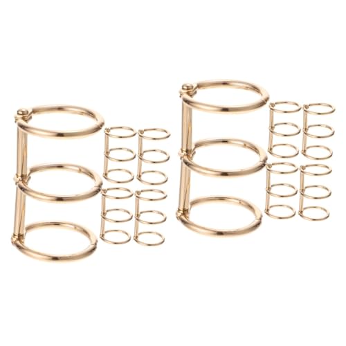 Angoily 10 Goldene Metall Buchringe Binder Ringe Langlebige Lose Ringbuch Ringe für DIY Scrapbooking Notizbücher Ordner Geeignet für Schüler und Lehrer von Angoily