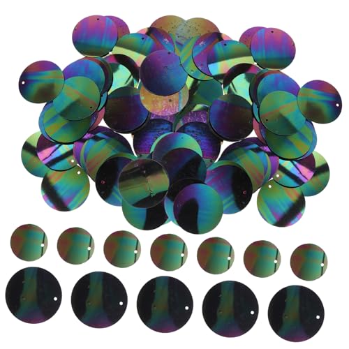 Angoily 10 Lose Pailletten Gefärbt Handdekoration Nagel Pailletten Kreis Pailletten Strasssteine ​​für Nägel Stickerei Pailletten Metallische Lose Pailletten Nähmuster Kleidung Pvc von Angoily